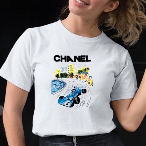 chanel f1 teeshirt|chanel's f1 t shirt.